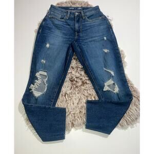 Old navy high rise curvy O.G straight secret smooth pockets distressed jeans